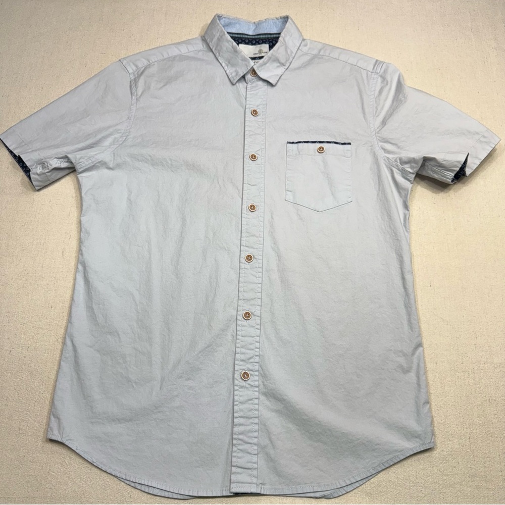 Men's Casual Light Blue Button Down Shirt by Craft + Flow - Size Small
